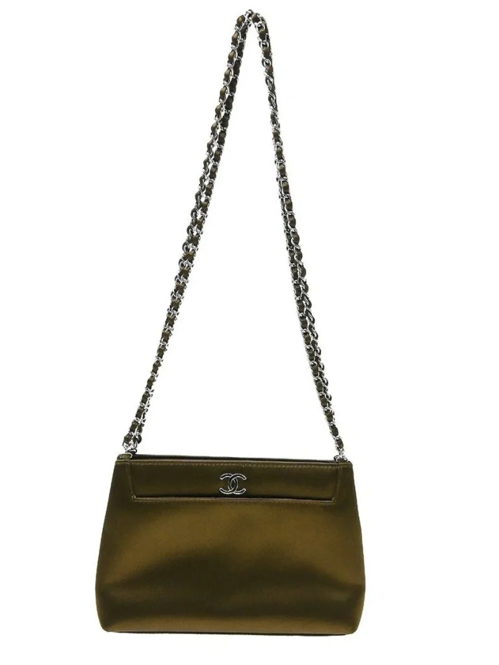 Best07 Chanel Brown Satin Handbag KQ01579